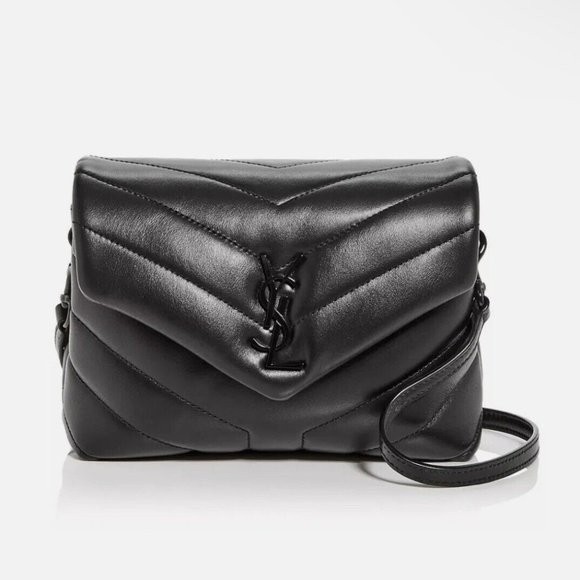 Yves Saint Laurent Handbags - Saint Laurent YSL Monogram Toy LouLou Quilted Chevron Crossbody Bag